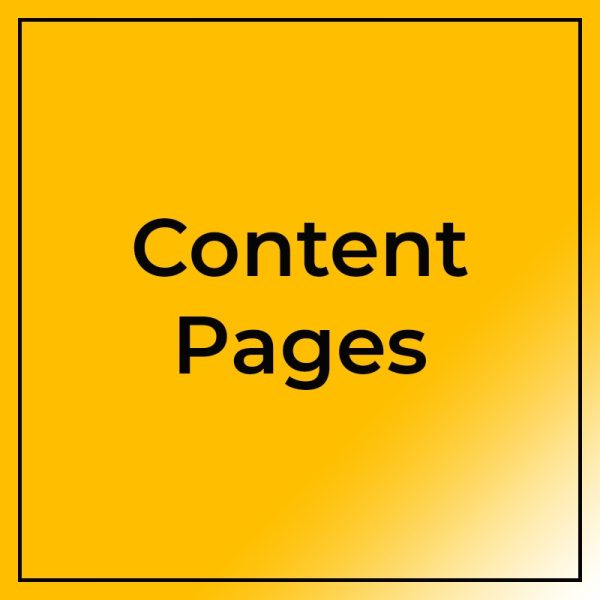 content pages - build your own website